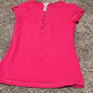 Justice Hot Pink Short Sleeved Shirt